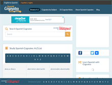 Tablet Screenshot of m.spanishcognates.org